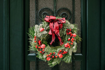 Red flowering plant against window