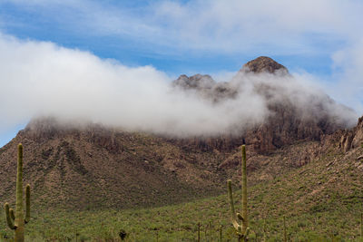 Scenic view of mountain against sky