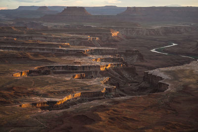 High angle view of land