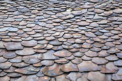 Full frame shot of tiled roof