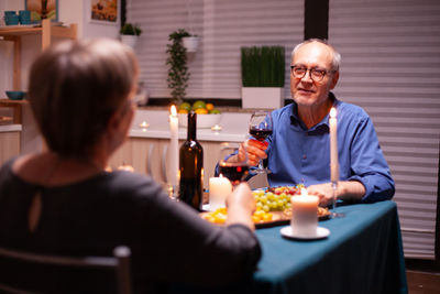 Portrait of happy family at home