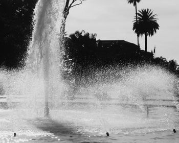 Water splashing in sea