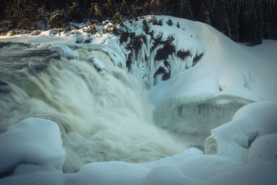 Scenic view of waterfall