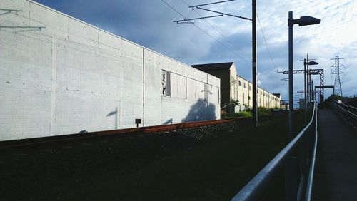 View of road against cloudy sky