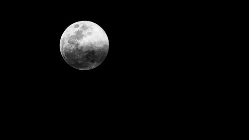 Close-up of moon against black sky