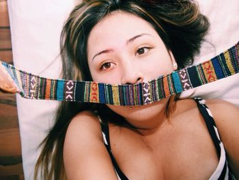 Portrait of young woman