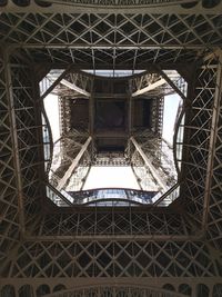 Low angle view of eiffel tower