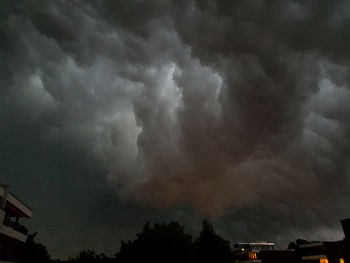 Low angle view of cloudy sky