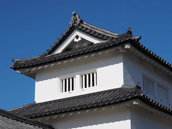 Low angle view of building against clear sky