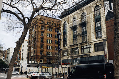 View of city street and buildings