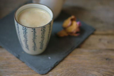 Close-up of coffee on table