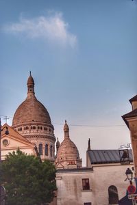 Low angle view of temple against sky