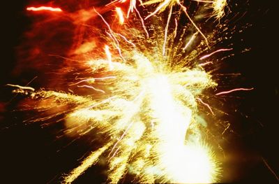 Fireworks in sky at night