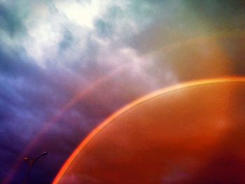 Low angle view of dramatic sky