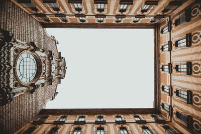 Low angle view of building against clear sky