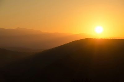 Sunset over mountains