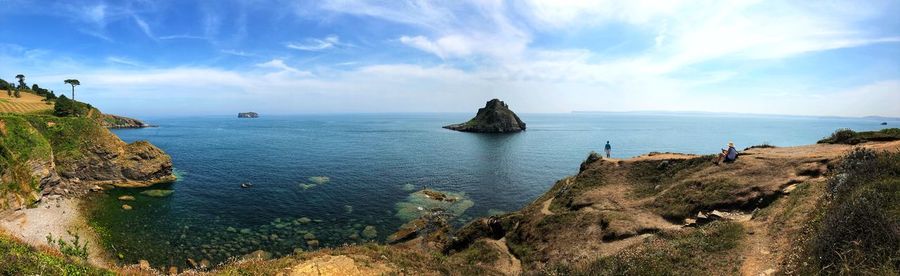 Panoramic shot of sea against sky