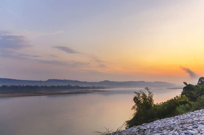 Beautiful view of mekong river at sangkhom district, nong khai, thailand