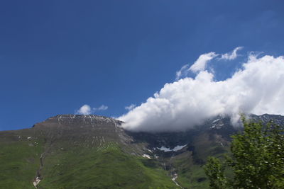 Low angle view of mountain against sky