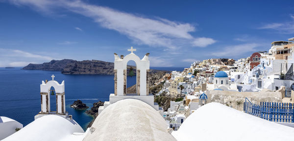 Panoramic view of buildings against sky