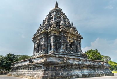 Low angle view of temple against sky