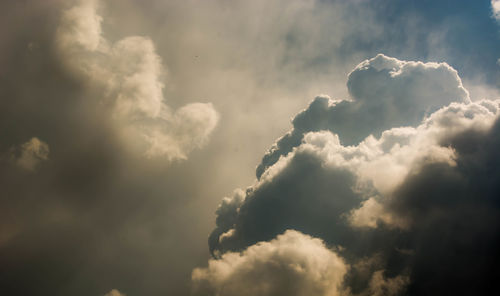 Low angle view of cloudy sky