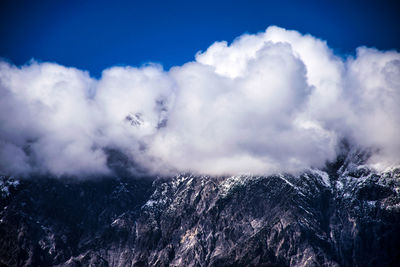 Low angle view of cloudy sky