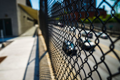 Chainlink fence against sky