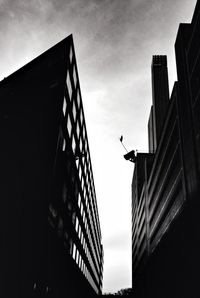 Low angle view of modern building against sky