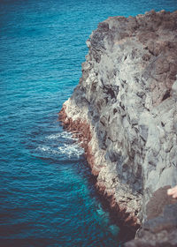 Rock formation on beach