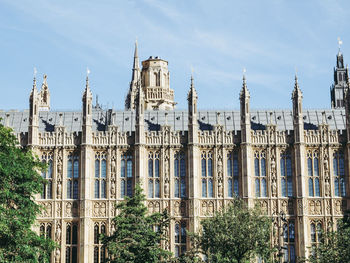 Low angle view of historical building against sky