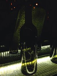 Illuminated light at night