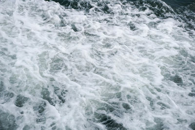 High angle view of waves in sea