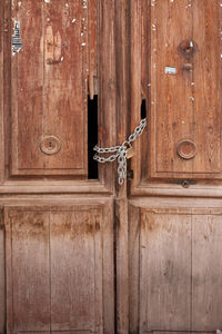 Close-up of wooden door