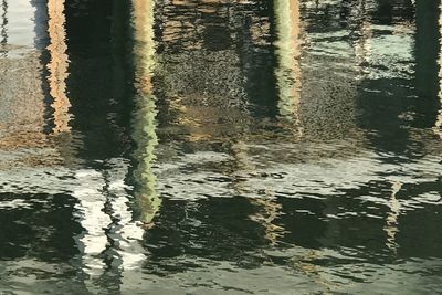 Close-up of reflection in water