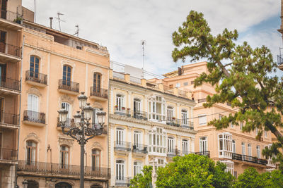 Low angle view of buildings in city