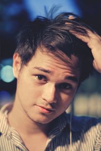 Close-up portrait of young man