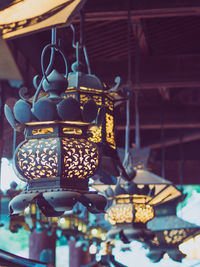 Close-up of lantern hanging