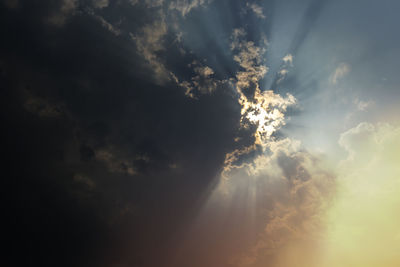 Low angle view of storm clouds in sky