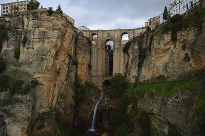 Cliffs and andalusian houses in ronda, spain