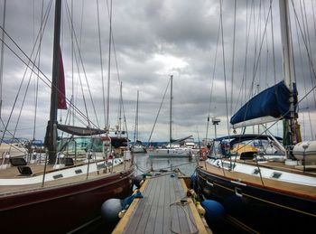 Boats in harbor