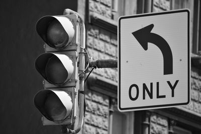 Close-up of road sign