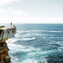 Scenic view of seascape against sky