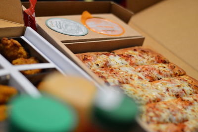 Close-up of food on table