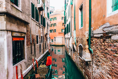 Canal amidst buildings in city