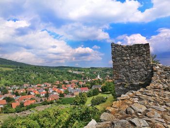 Townscape against sky