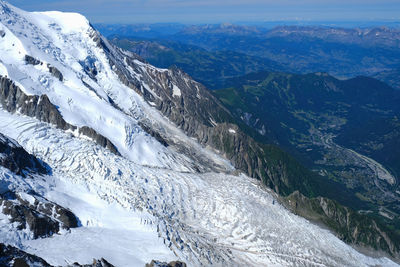 Scenic view of snowcapped mountains