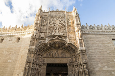Low angle view of historical building against sky