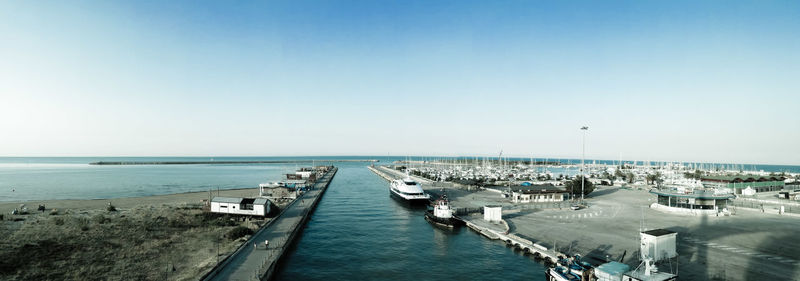 View of boats in sea