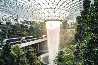 View of fountain against trees